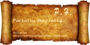 Partelly Henrietta névjegykártya