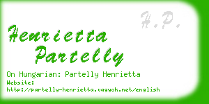 henrietta partelly business card